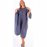 MUSTER MANTELLA TAGLIO POIS BIANCHI CON FONDO BLU 26275