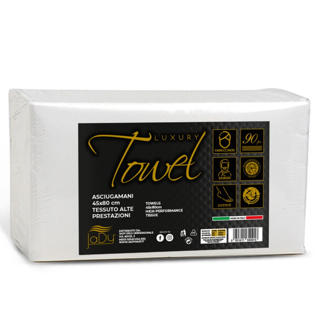 Asciugamani Monouso JaDy Per Parrucchieri | 40x70 Cm | Confezione Da 60 Pz | Made In Italy | Bianco - Foto 9