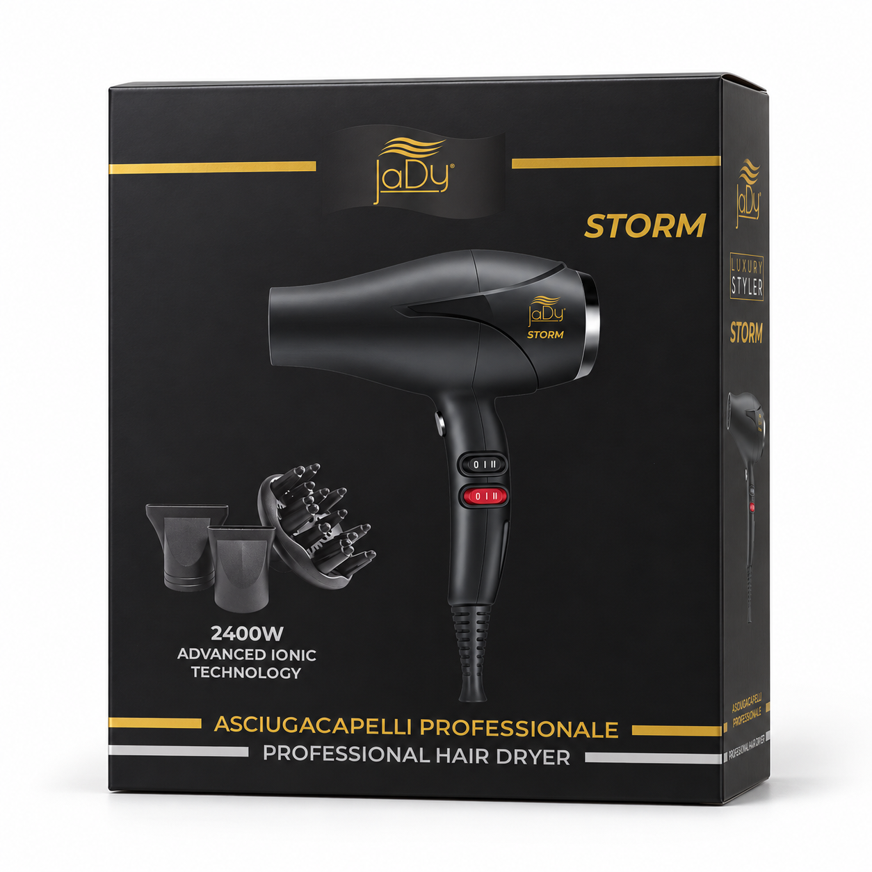 ChatGPT Image 18 set 2026, 19_23_27 JADY LUXURY STYLER PHON STORM PROFESSIONALE 2400W IONIC CON DIFFUSORE E 2 BECCUCCI - immagine 1